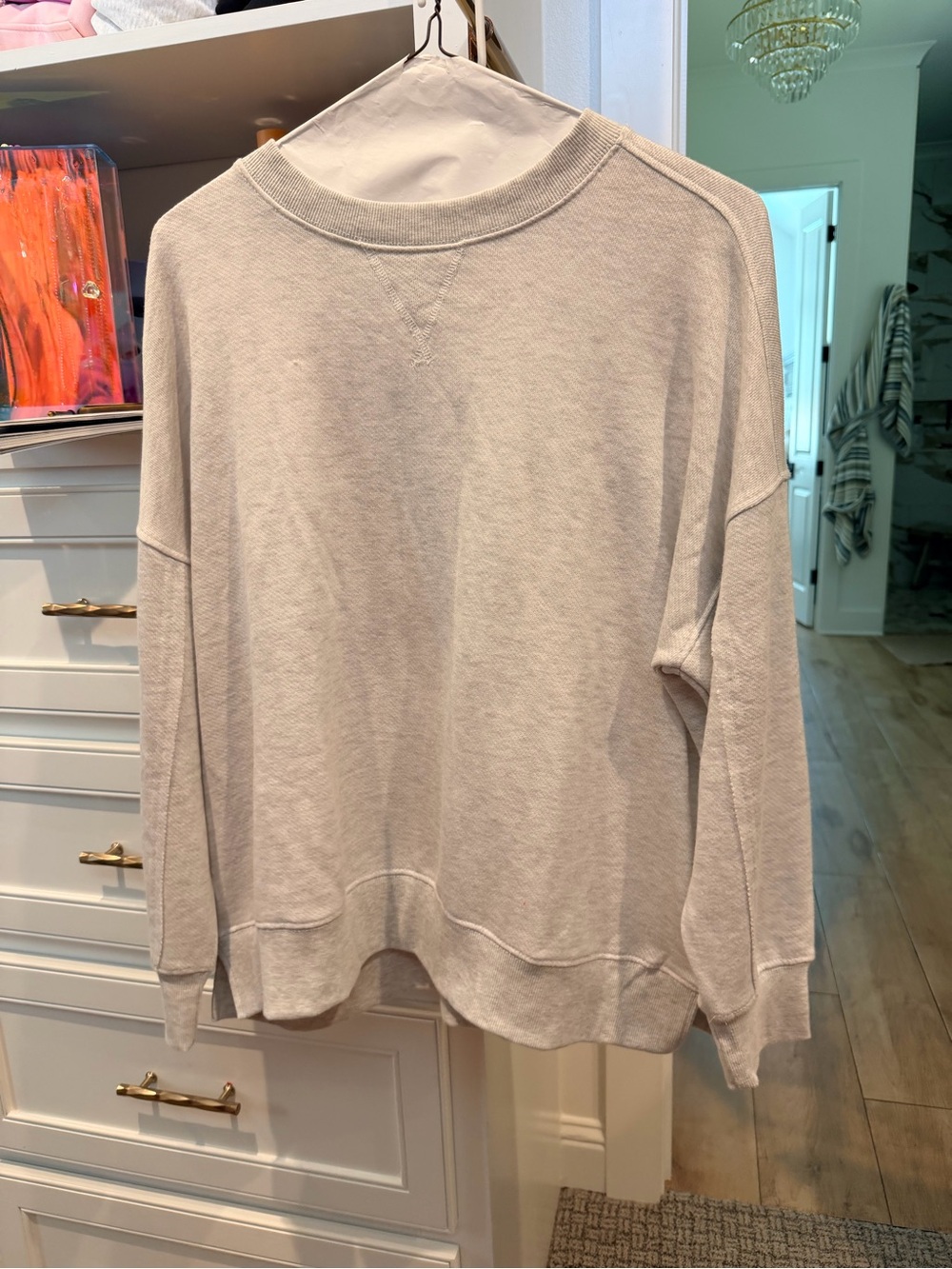 Classic Crewneck Sweatshirt - Light Beige Women’s Sweater